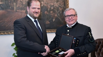 Ing. Martin temberka, the chairman of the Czech Mining Office, with the company director