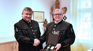 Bc. Ing. Libor Hroch, the chairman of the Regional Mining Office for Moravia-Silesia and Olomouc region with the company director Bc. Ing. Libor Hroch, the chairman of the Regional Mining Office for Moravia-Silesia and Olomouc region with the company director